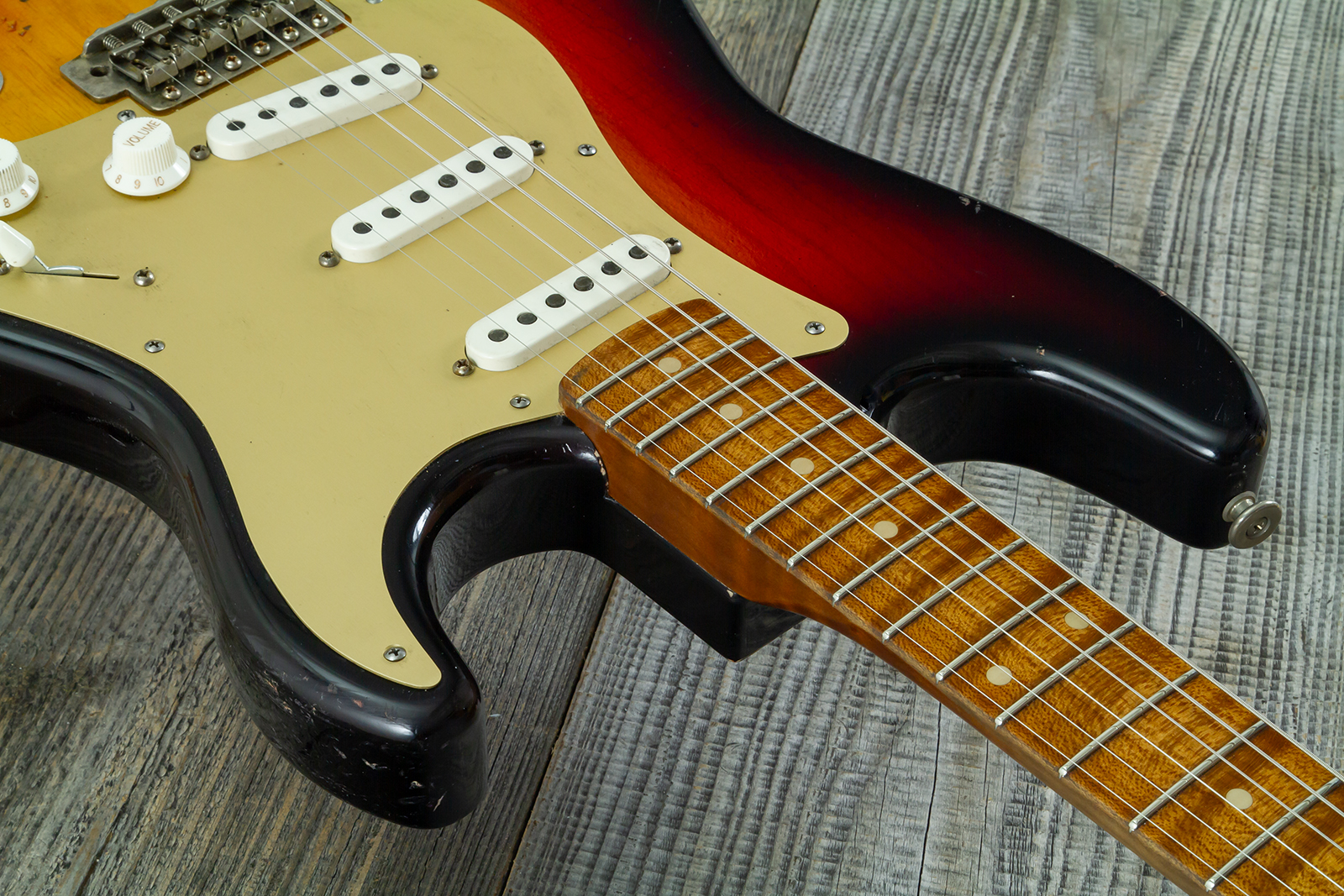 Haar Guitars Trad S 3s Kloppmann Mn #43485 - Aged 3 Tone Sunburst - Str shape electric guitar - Variation 4