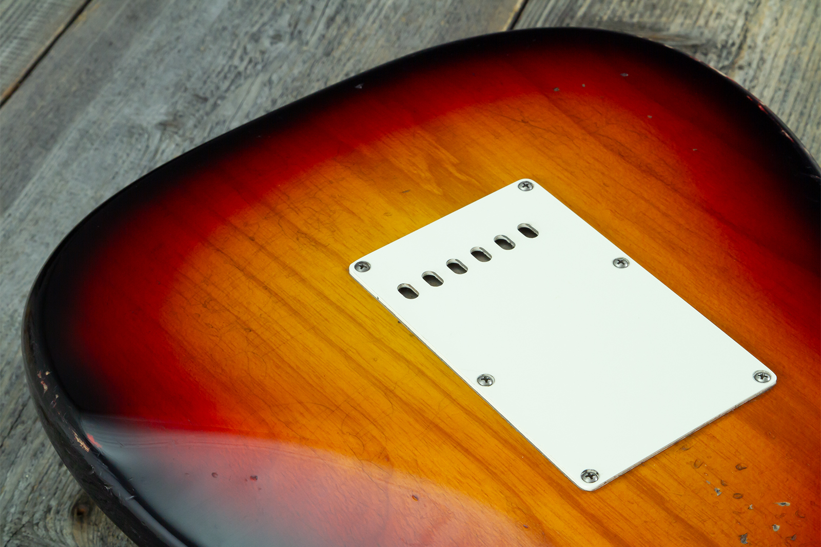 Haar Guitars Trad S 3s Kloppmann Mn #43485 - Aged 3 Tone Sunburst - Str shape electric guitar - Variation 8