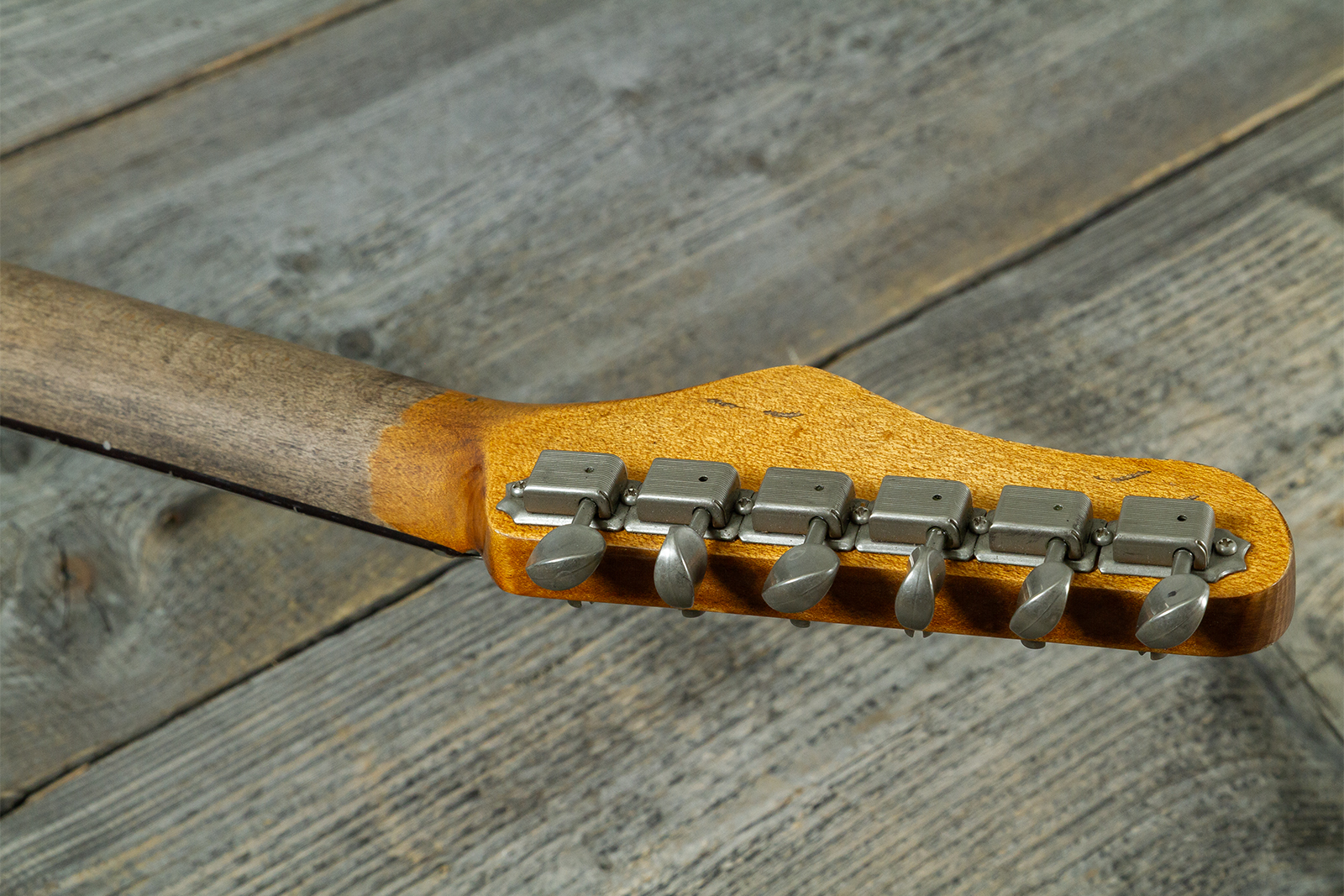 Haar Guitars Trad S 3s Klopppmann Trem Rw #43484 - Aged 2-tone Chocolate Sunburst - Str shape electric guitar - Variation 10