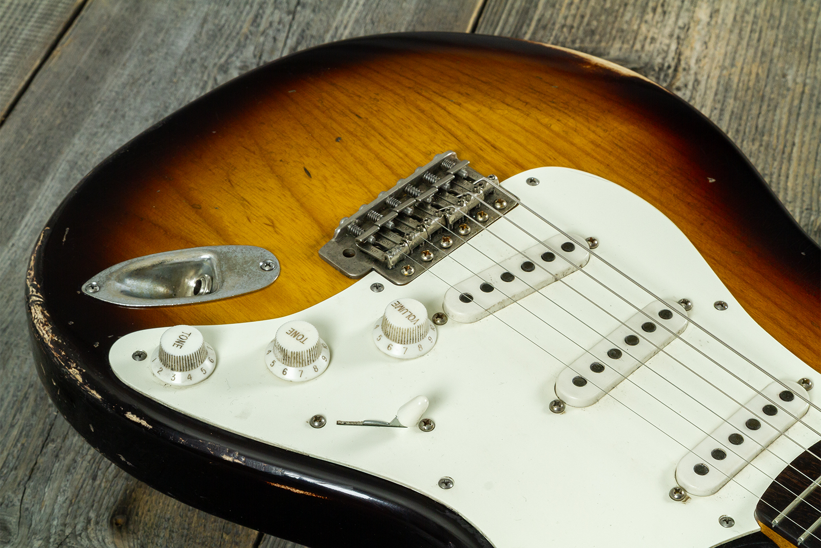 Haar Guitars Trad S 3s Klopppmann Trem Rw #43484 - Aged 2-tone Chocolate Sunburst - Str shape electric guitar - Variation 3