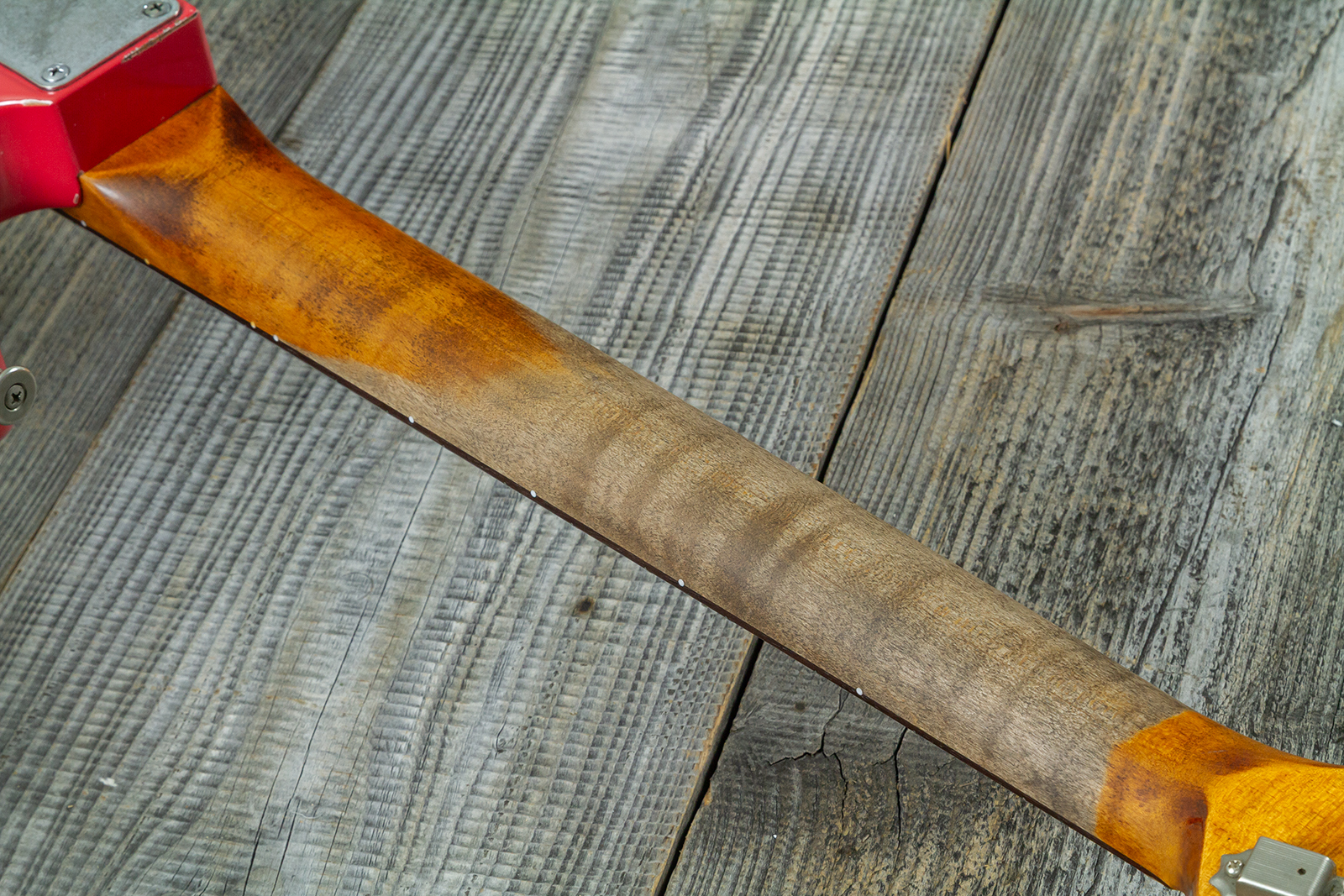 Haar Guitars Trad S 3s Klopppmann Trem Rw #43486 - Aged Fiesta Red - Str shape electric guitar - Variation 9