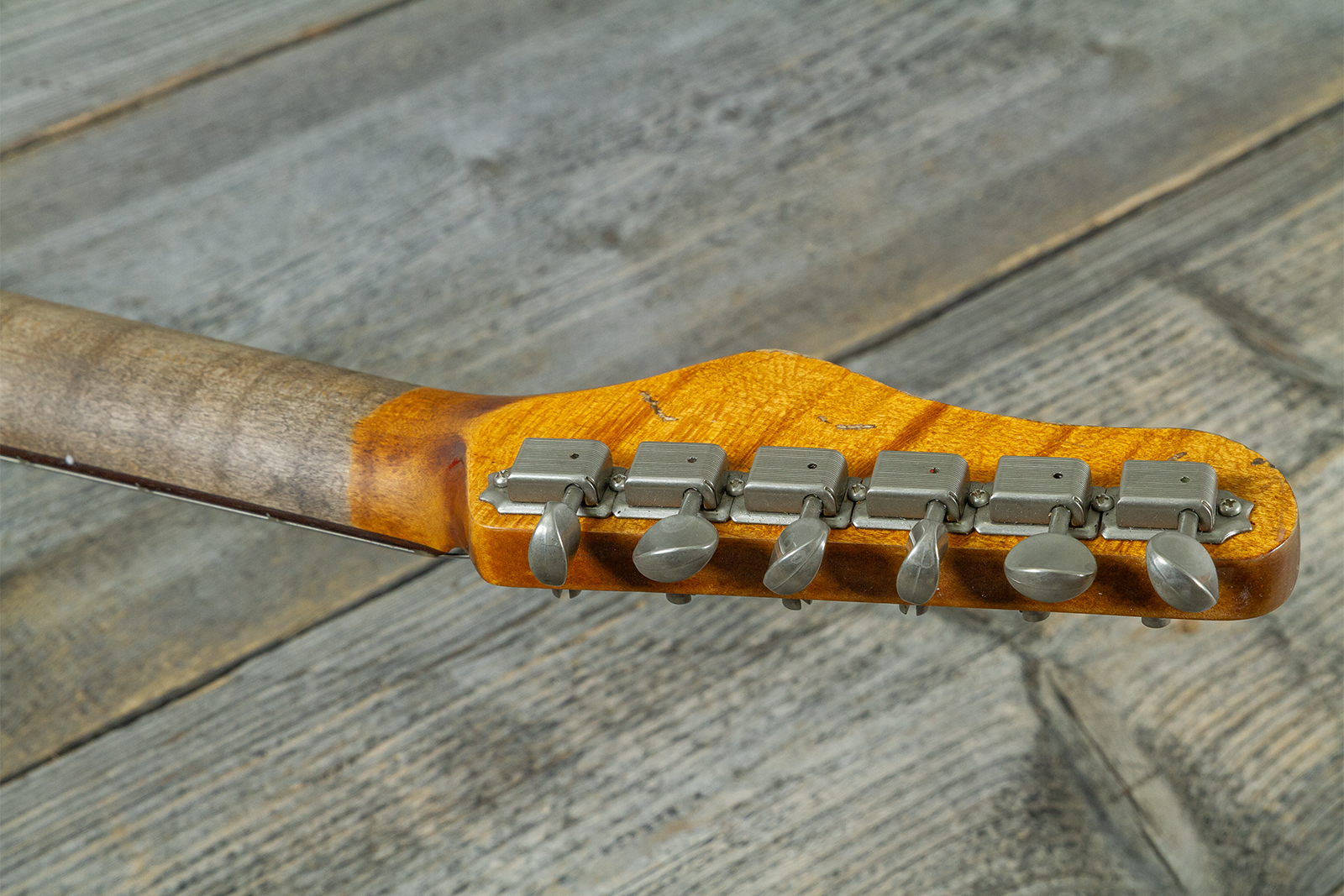 Haar Guitars Trad S 3s Klopppmann Trem Rw #43486 - Aged Fiesta Red - Str shape electric guitar - Variation 10