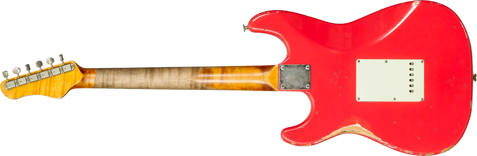 Haar Guitars Trad S 3s Klopppmann Trem Rw #43486 - Aged Fiesta Red - Str shape electric guitar - Variation 1