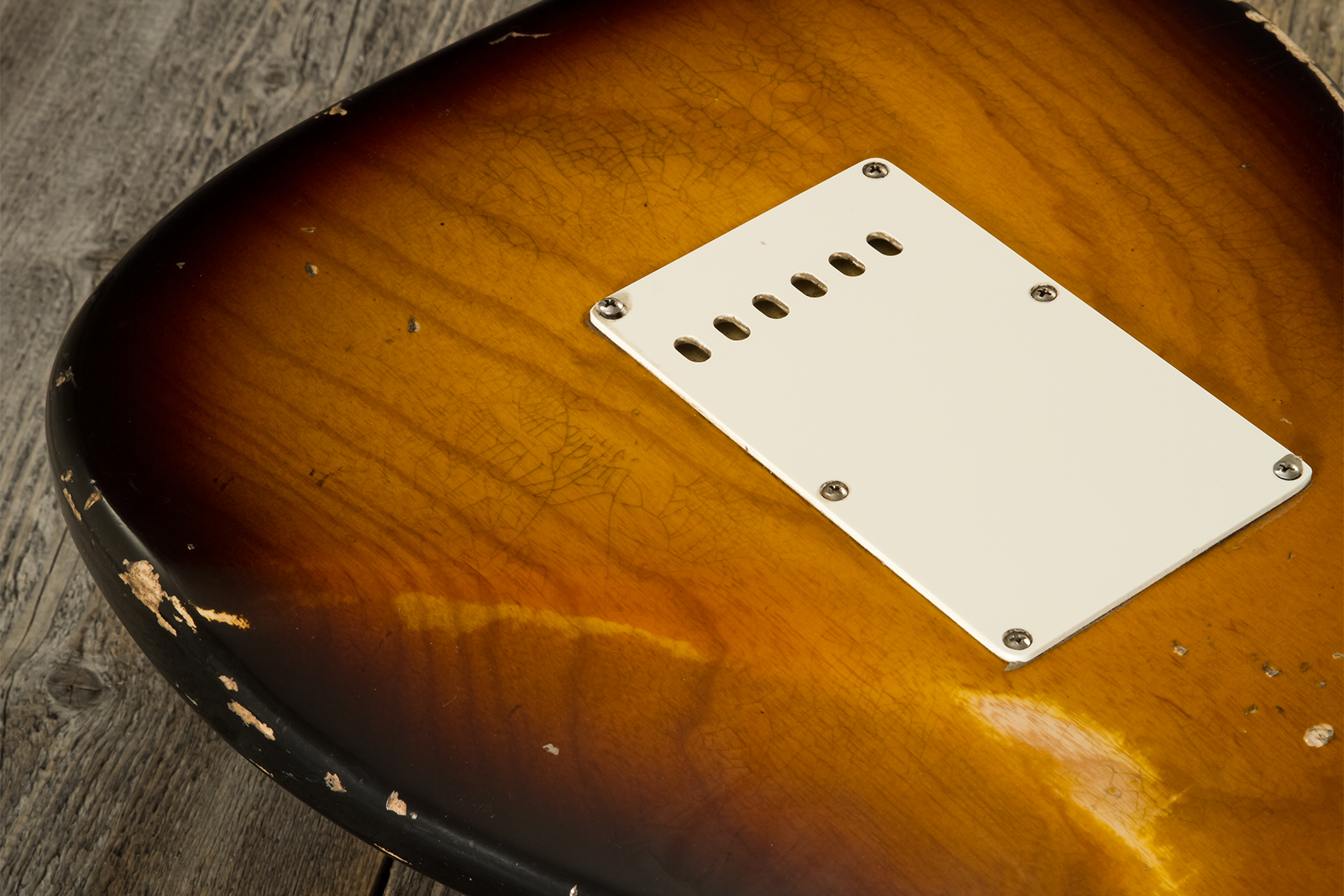 Haar Guitars Trad S 3s Lindy Fralin Trem Mn #42272 - Aged 2-tone Tobacco - Str shape electric guitar - Variation 9