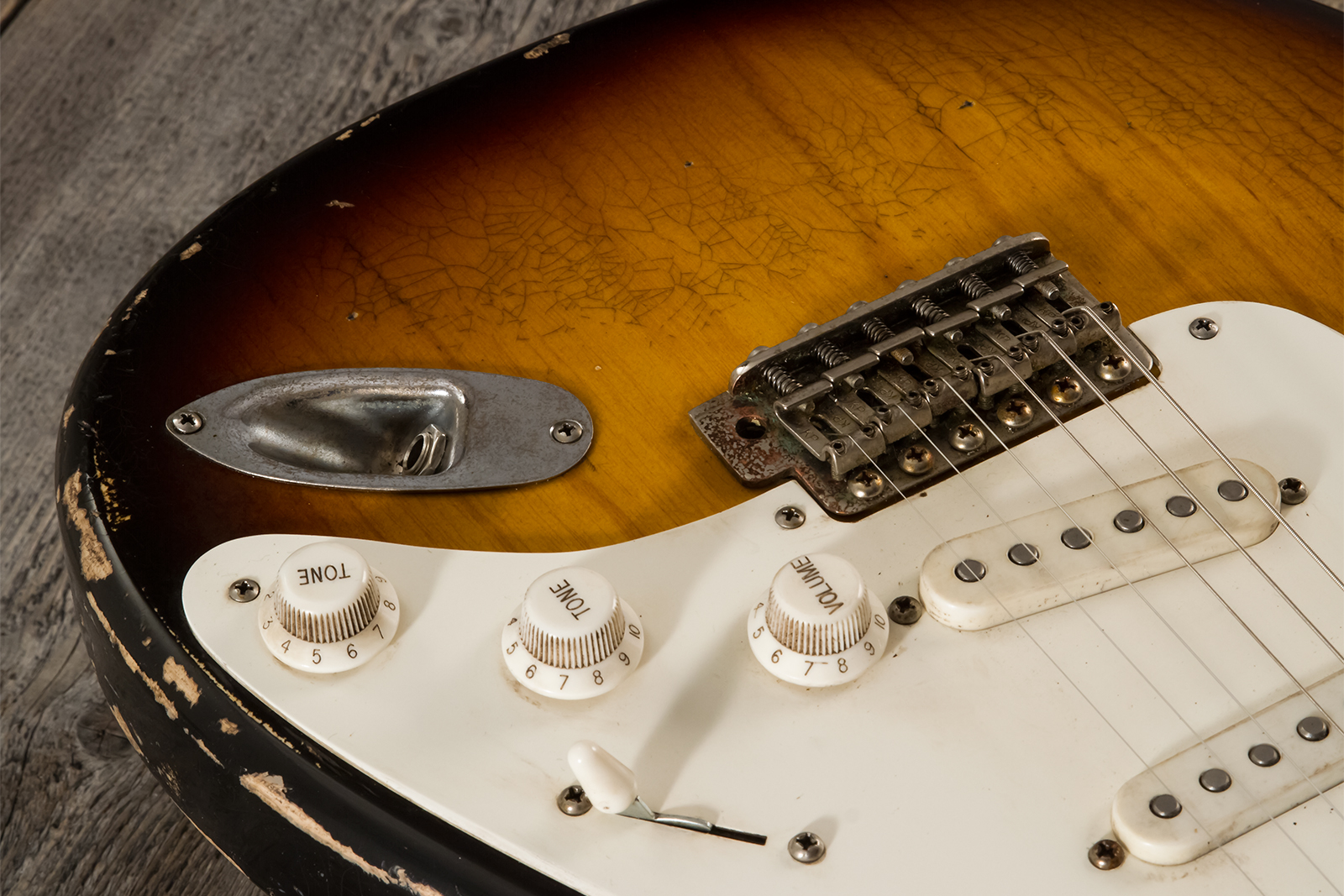 Haar Guitars Trad S 3s Lindy Fralin Trem Mn #42272 - Aged 2-tone Tobacco - Str shape electric guitar - Variation 4