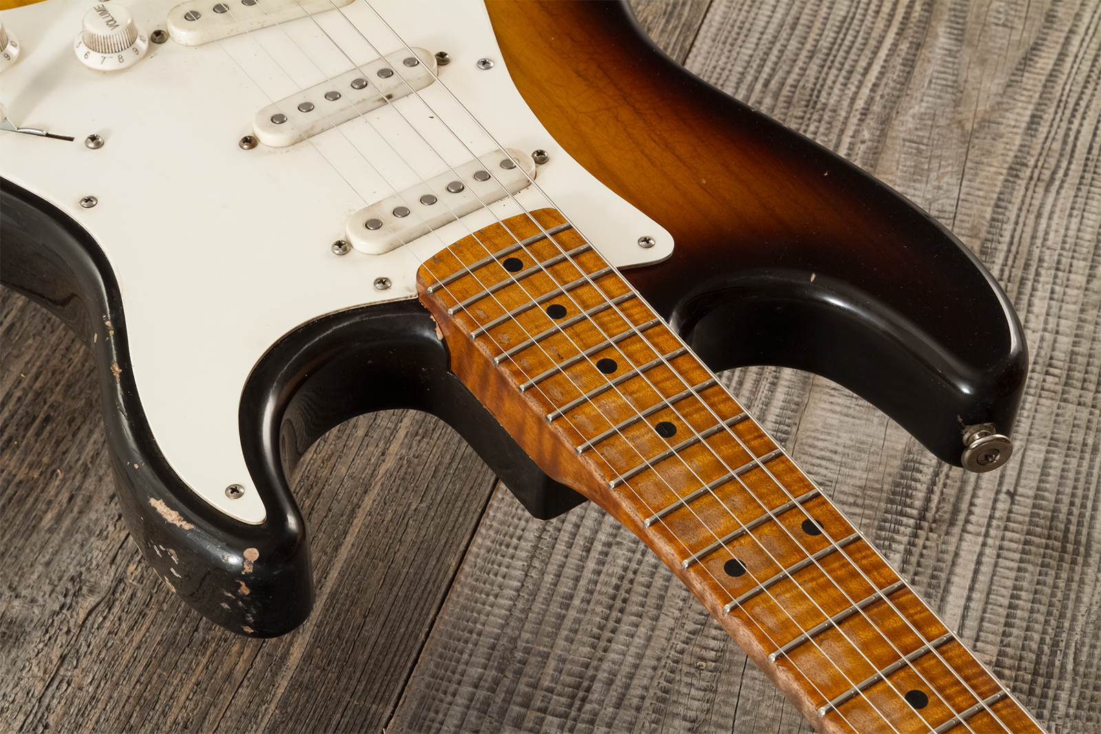 Haar Guitars Trad S 3s Lindy Fralin Trem Mn #42272 - Aged 2-tone Tobacco - Str shape electric guitar - Variation 5