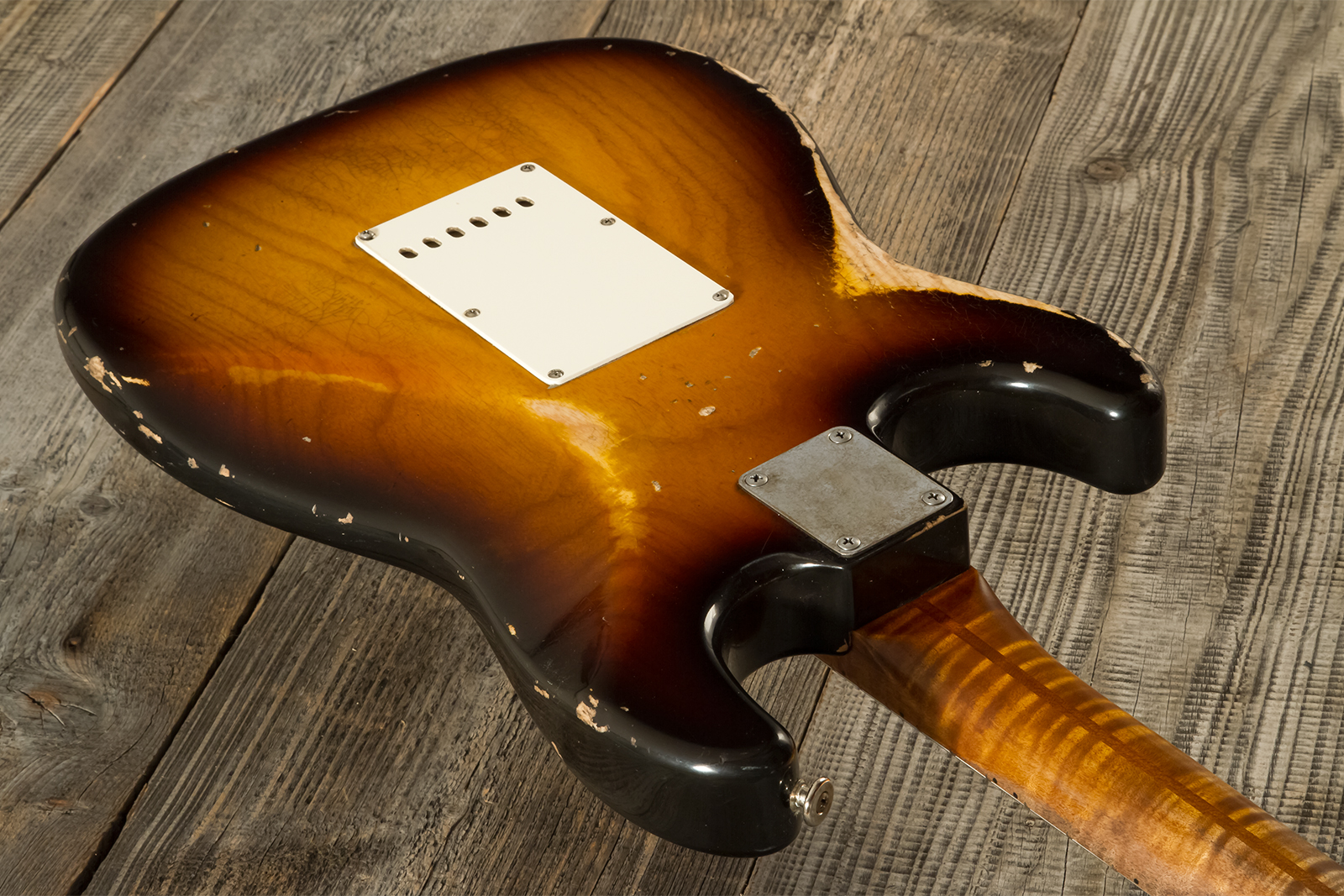 Haar Guitars Trad S 3s Lindy Fralin Trem Mn #42272 - Aged 2-tone Tobacco - Str shape electric guitar - Variation 7