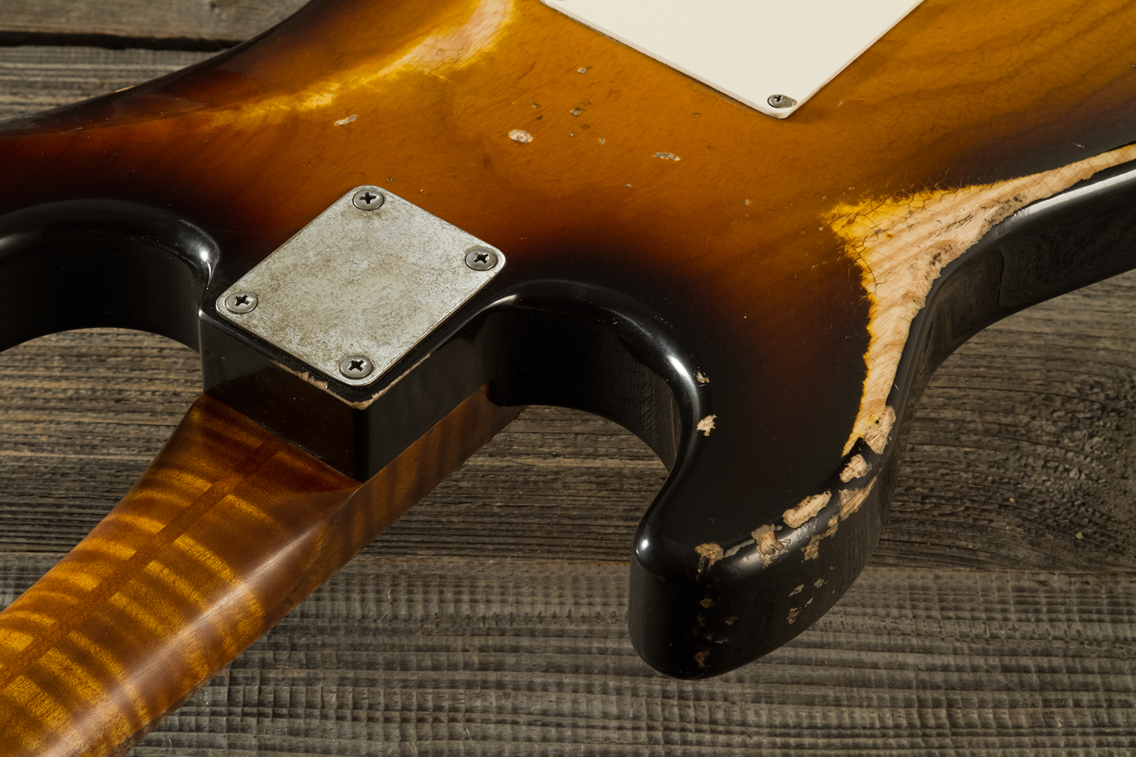 Haar Guitars Trad S 3s Lindy Fralin Trem Mn #42272 - Aged 2-tone Tobacco - Str shape electric guitar - Variation 8