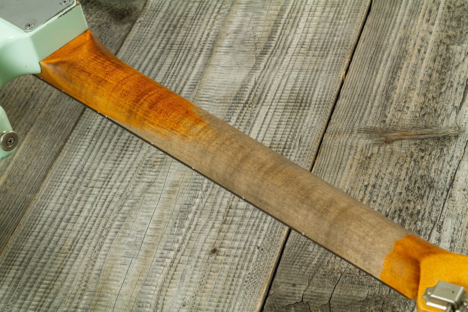 Haar Guitars Trad S 3s Lindy Fralin Trem Rw #43487 - Aged Surf Green - Str shape electric guitar - Variation 9