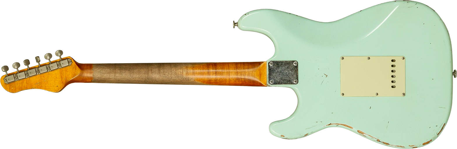 Haar Guitars Trad S 3s Lindy Fralin Trem Rw #43487 - Aged Surf Green - Str shape electric guitar - Variation 1