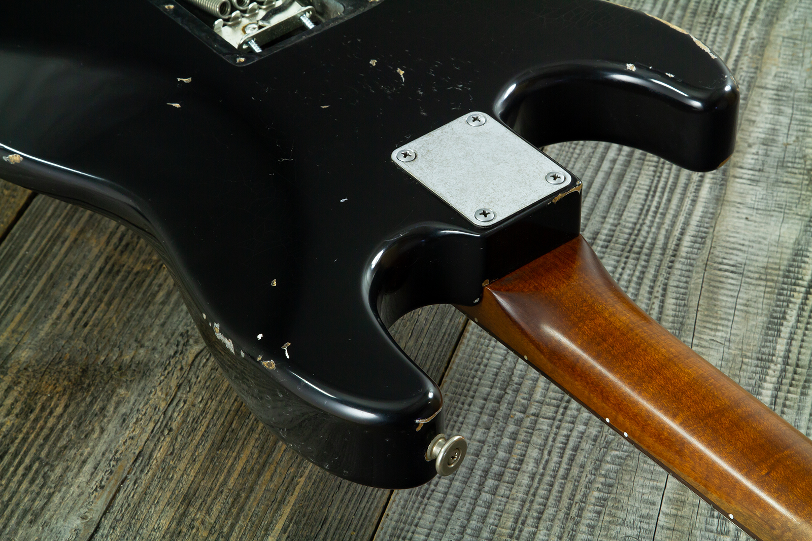 Haar Guitars Trad S Hss Amber Trem Rw #43517 - Aged Black - Str shape electric guitar - Variation 10