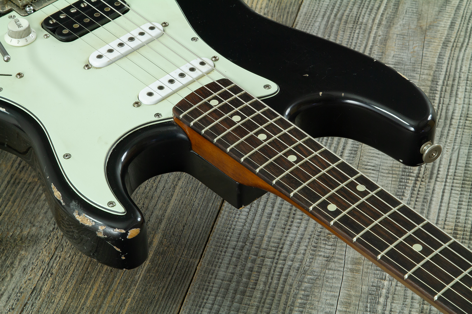 Haar Guitars Trad S Hss Amber Trem Rw #43517 - Aged Black - Str shape electric guitar - Variation 6