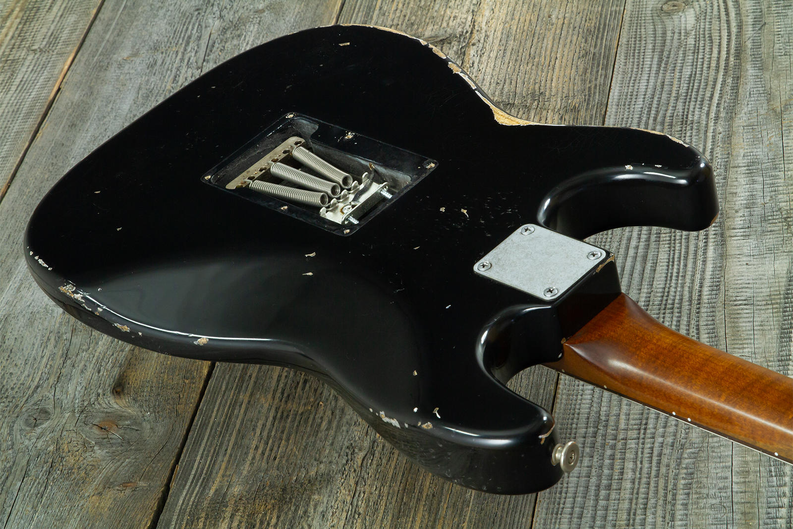 Haar Guitars Trad S Hss Amber Trem Rw #43517 - Aged Black - Str shape electric guitar - Variation 8