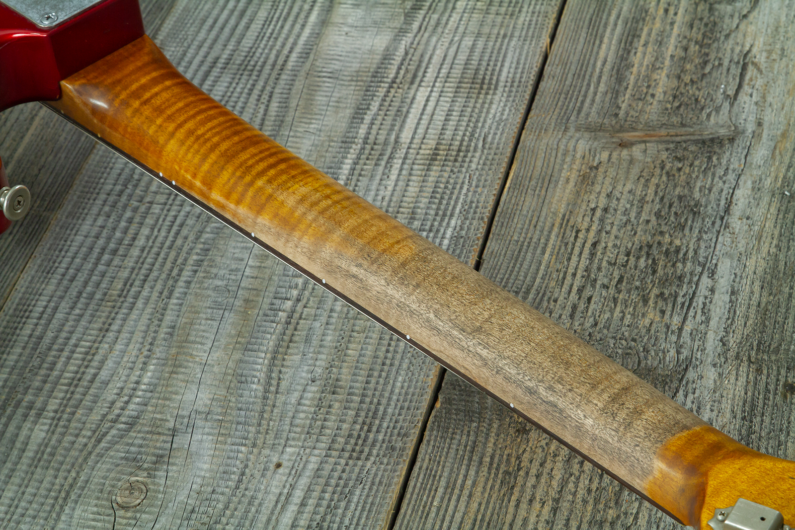 Haar Guitars Trad S Hss Lindy Fralin Trem Rw #43516 - Aged Candy Apple Red - Str shape electric guitar - Variation 11