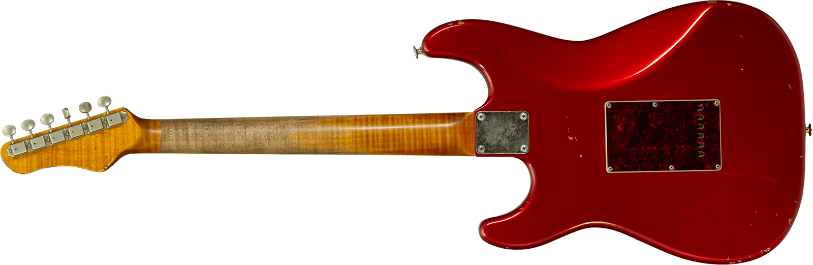 Haar Guitars Trad S Hss Lindy Fralin Trem Rw #43516 - Aged Candy Apple Red - Str shape electric guitar - Variation 3