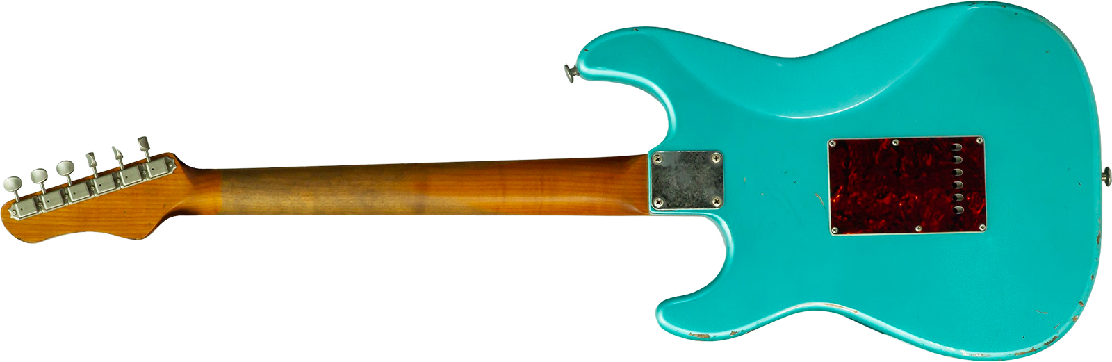 Haar Guitars Trad S Hss Lindy Fralin Trem Rw #43592 - Aged Teal Green Metallic - Str shape electric guitar - Variation 1