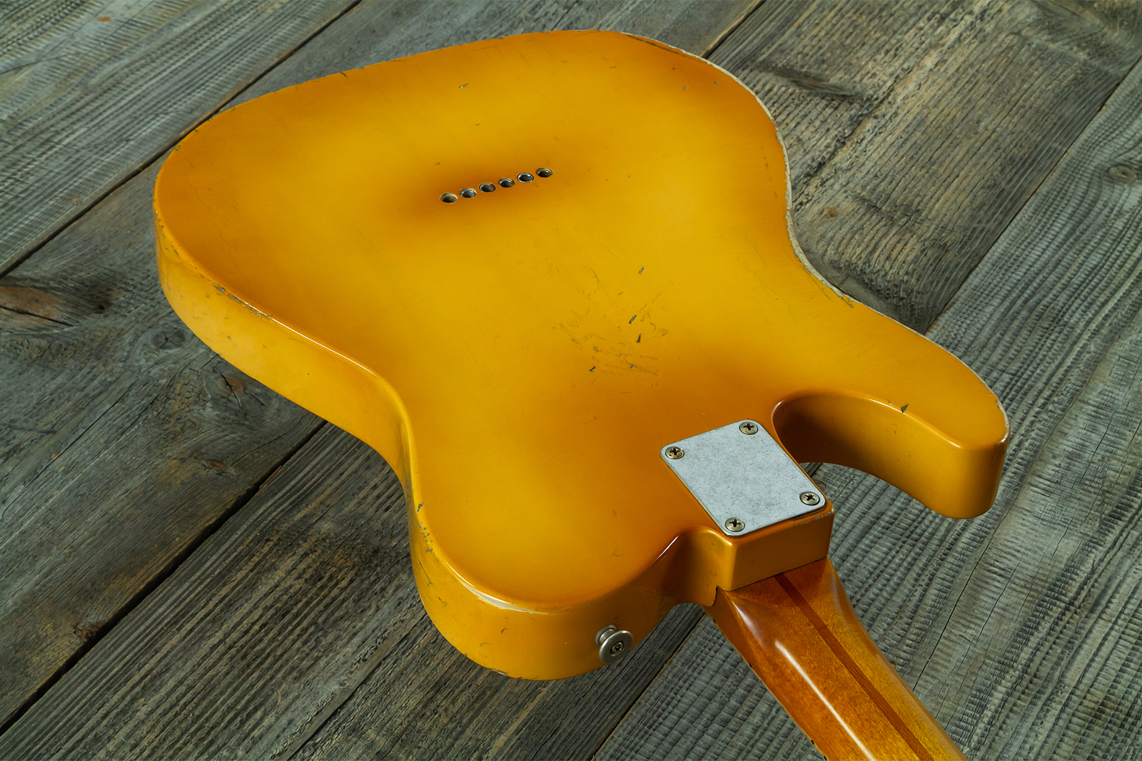 Haar Guitars Trad T 2s Amber Ht Mn #43590 - Aged Butterscotch - Tel shape electric guitar - Variation 9