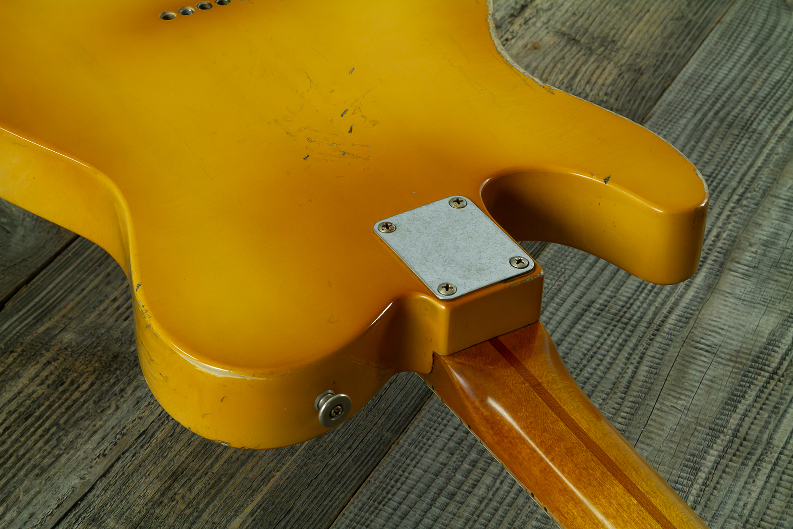 Haar Guitars Trad T 2s Amber Ht Mn #43590 - Aged Butterscotch - Tel shape electric guitar - Variation 11