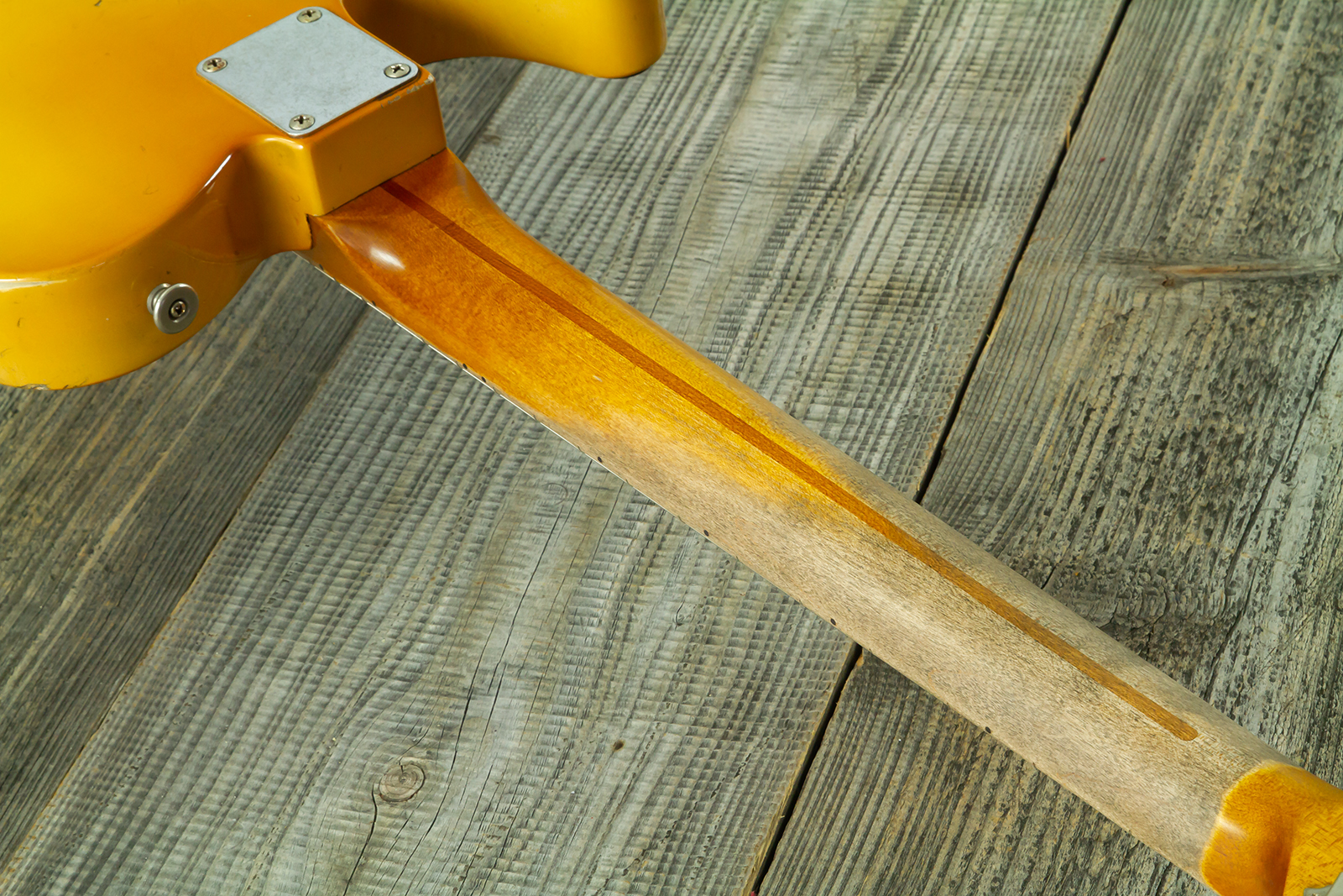 Haar Guitars Trad T 2s Amber Ht Mn #43590 - Aged Butterscotch - Tel shape electric guitar - Variation 12