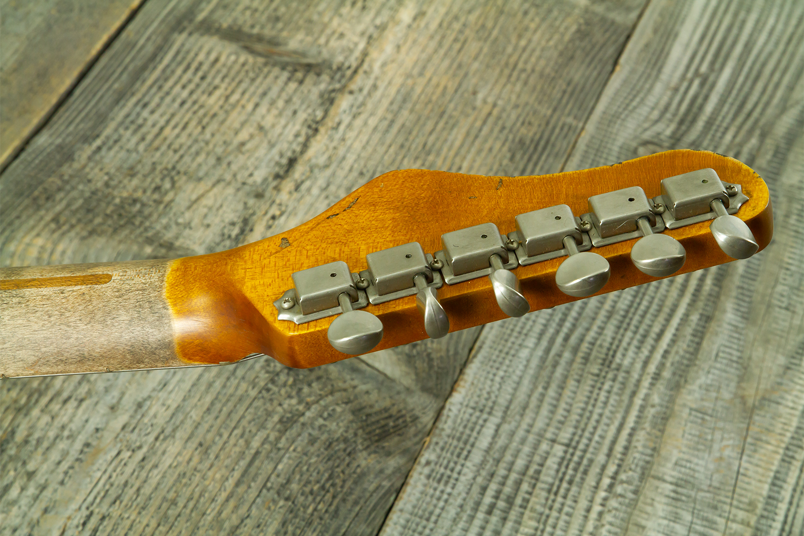 Haar Guitars Trad T 2s Amber Ht Mn #43590 - Aged Butterscotch - Tel shape electric guitar - Variation 14