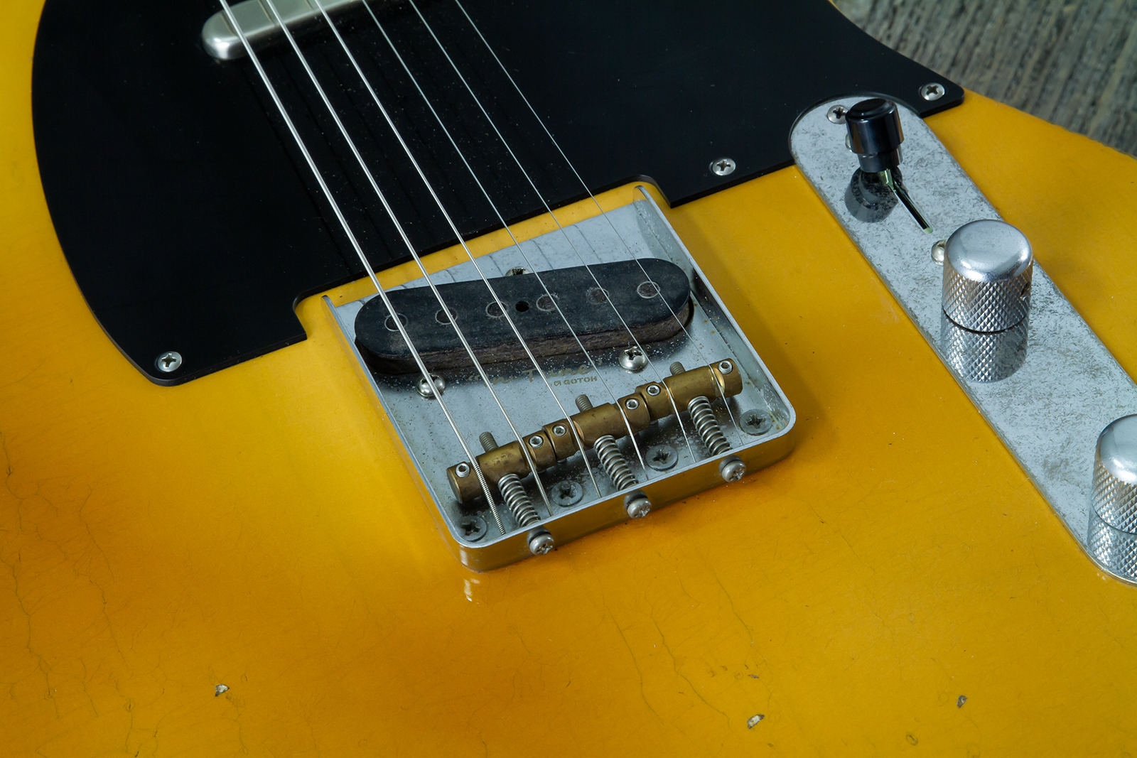 Haar Guitars Trad T 2s Amber Ht Mn #43590 - Aged Butterscotch - Tel shape electric guitar - Variation 3