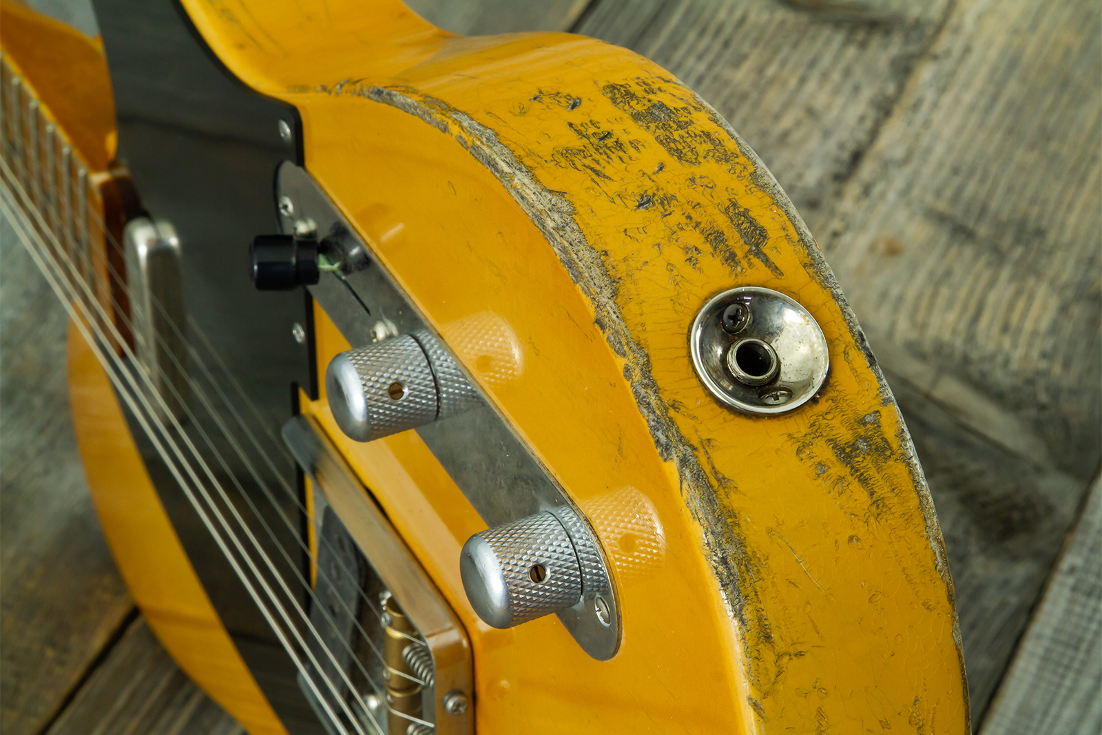 Haar Guitars Trad T 2s Amber Ht Mn #43590 - Aged Butterscotch - Tel shape electric guitar - Variation 4