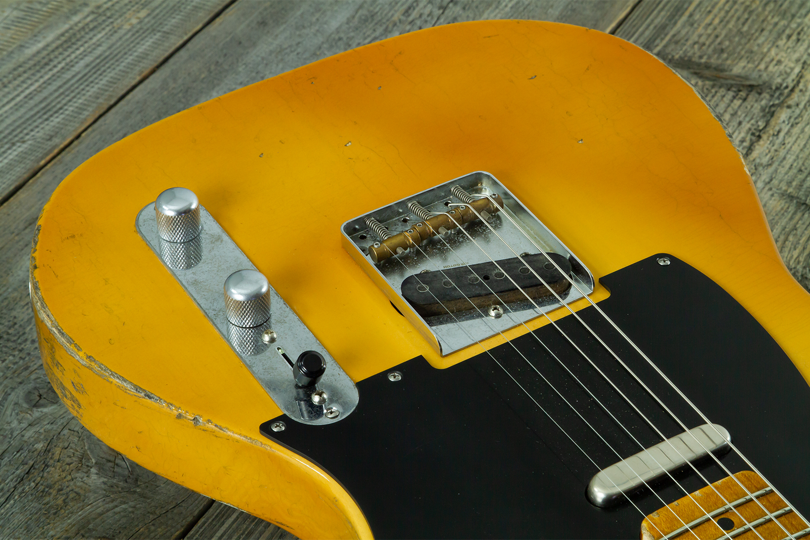 Haar Guitars Trad T 2s Amber Ht Mn #43590 - Aged Butterscotch - Tel shape electric guitar - Variation 6
