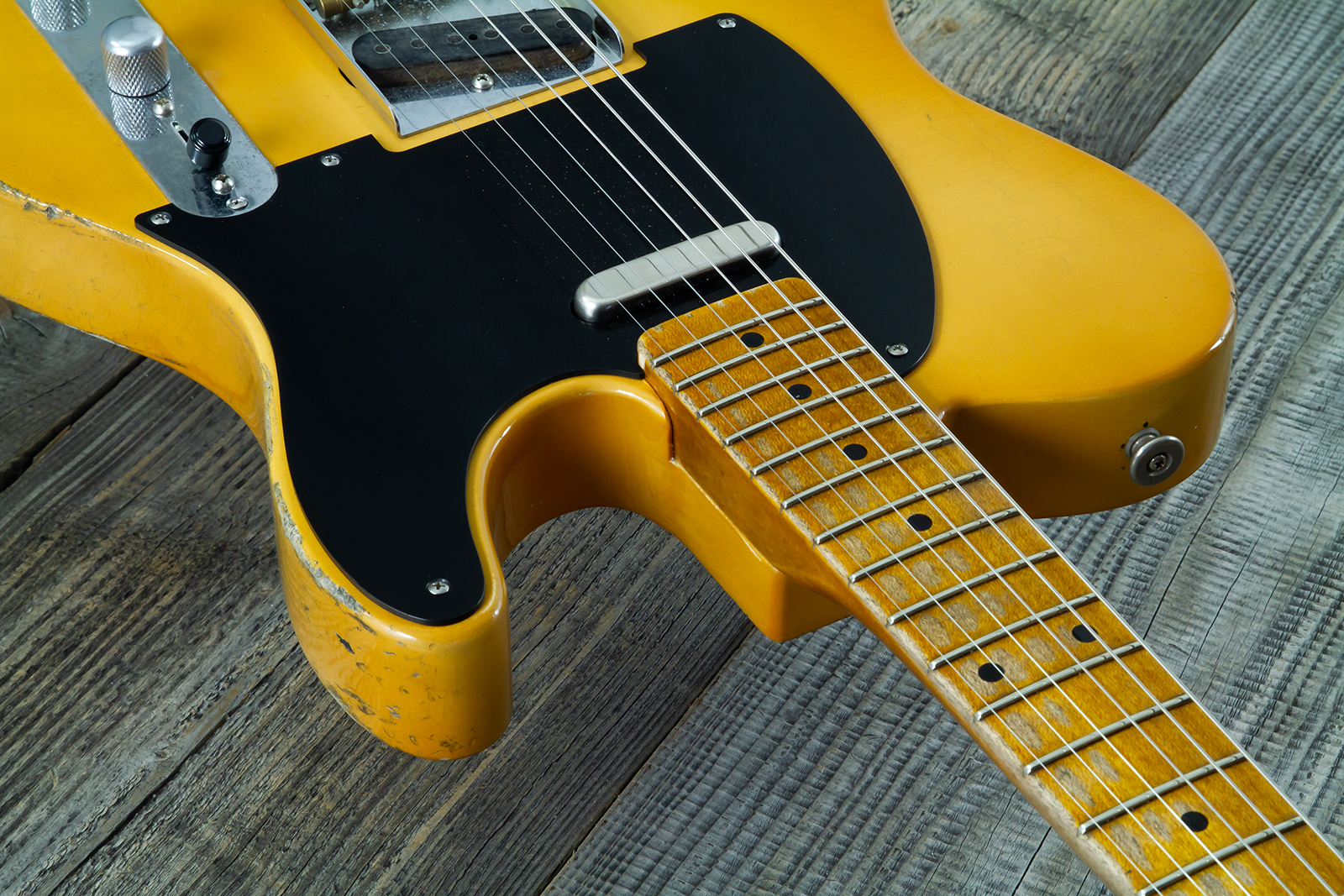 Haar Guitars Trad T 2s Amber Ht Mn #43590 - Aged Butterscotch - Tel shape electric guitar - Variation 7