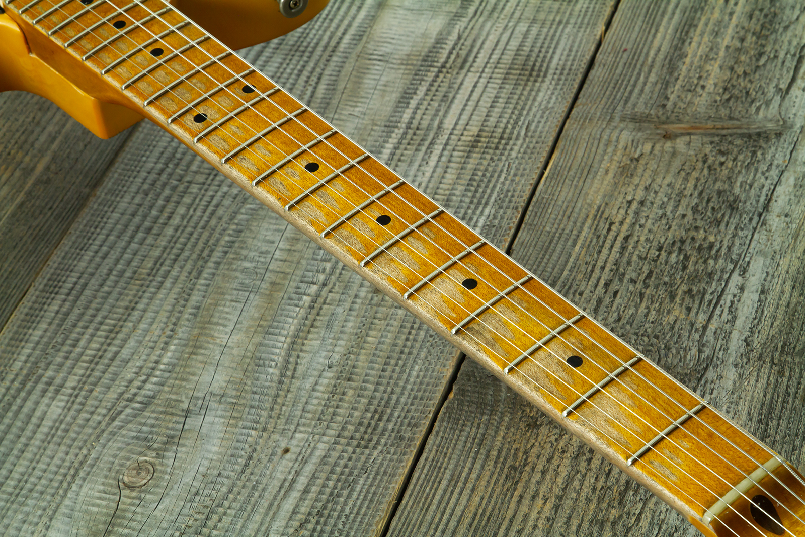 Haar Guitars Trad T 2s Amber Ht Mn #43590 - Aged Butterscotch - Tel shape electric guitar - Variation 8