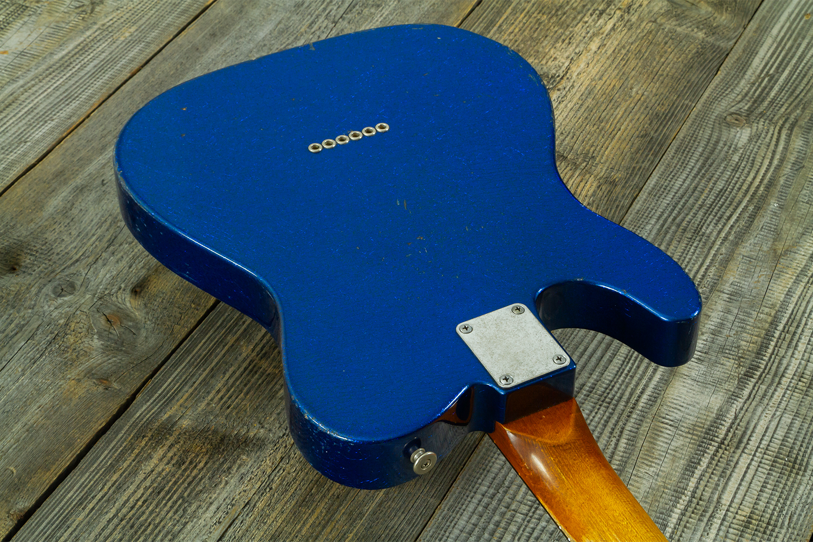 Haar Guitars Trad T 2s Lindy Fralin #43671 - Aged Sparkle Blue - Tel shape electric guitar - Variation 9