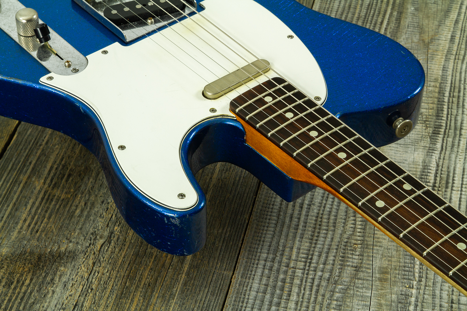 Haar Guitars Trad T 2s Lindy Fralin #43671 - Aged Sparkle Blue - Tel shape electric guitar - Variation 5
