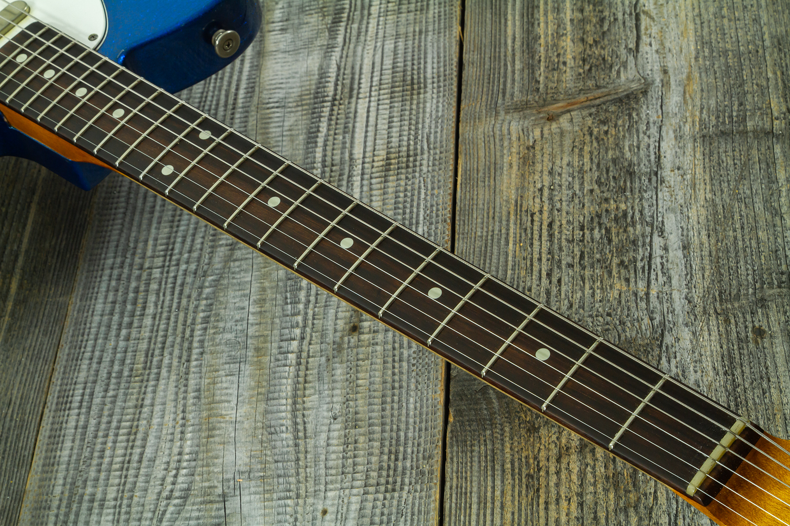 Haar Guitars Trad T 2s Lindy Fralin #43671 - Aged Sparkle Blue - Tel shape electric guitar - Variation 6