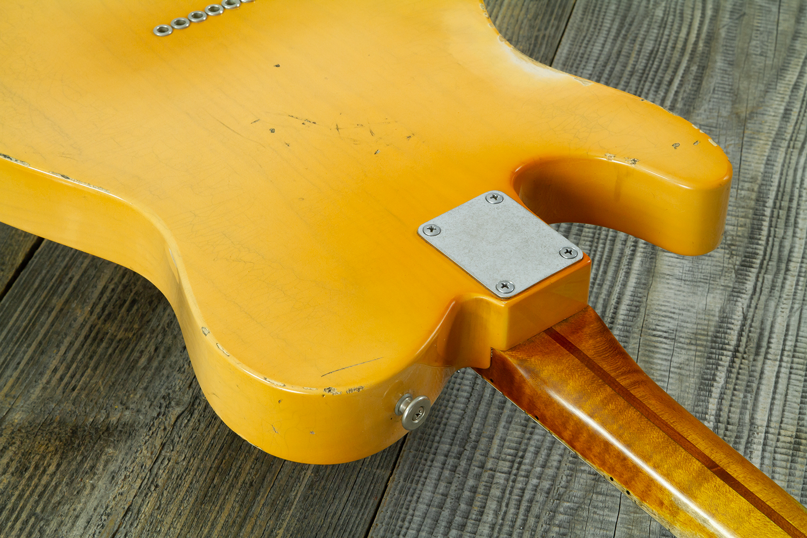 Haar Guitars Trad T 2s Lindy Fralin Mn #43672 - Aged Butterscotch - Tel shape electric guitar - Variation 11