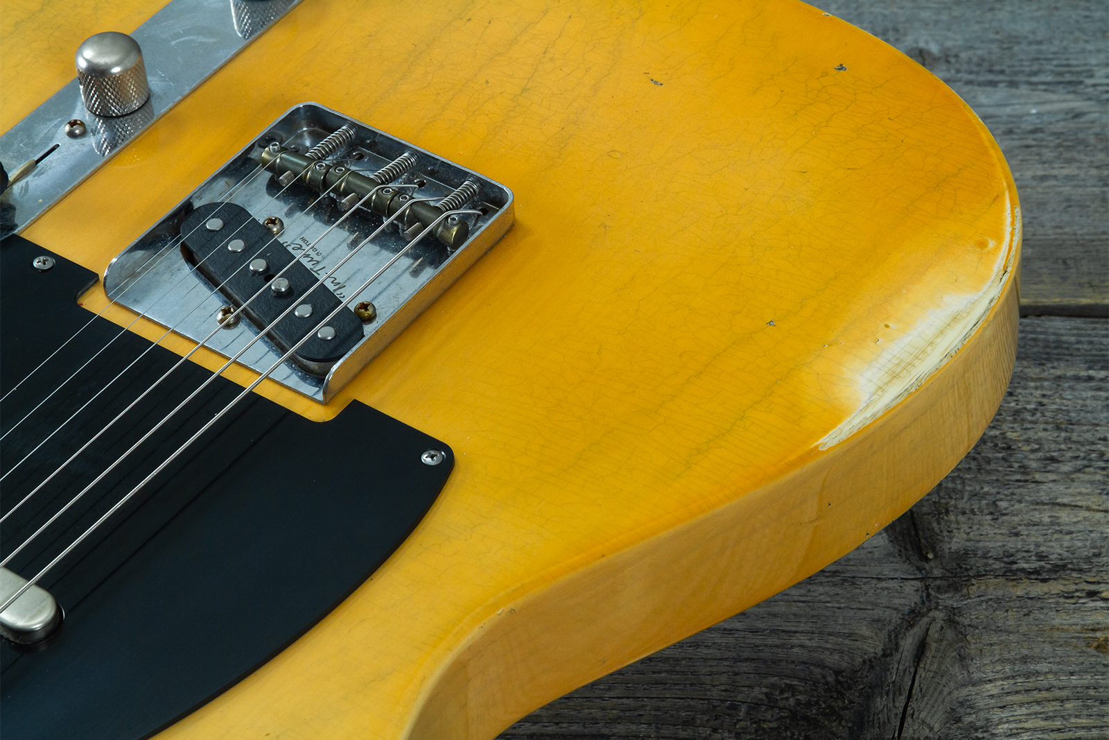 Haar Guitars Trad T 2s Lindy Fralin Mn #43672 - Aged Butterscotch - Tel shape electric guitar - Variation 3