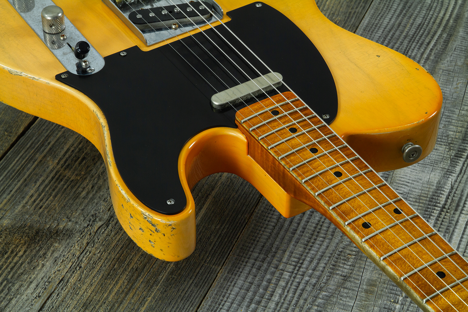 Haar Guitars Trad T 2s Lindy Fralin Mn #43672 - Aged Butterscotch - Tel shape electric guitar - Variation 5