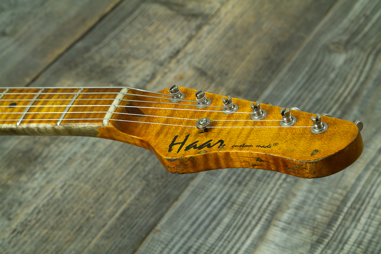 Haar Guitars Trad T 2s Lindy Fralin Mn #43672 - Aged Butterscotch - Tel shape electric guitar - Variation 7