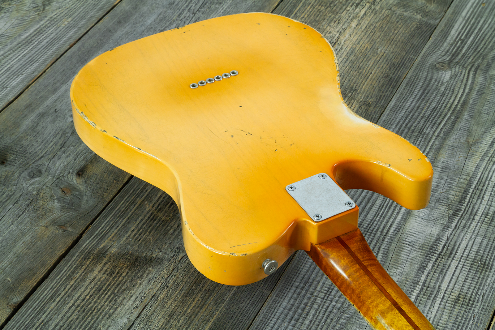 Haar Guitars Trad T 2s Lindy Fralin Mn #43672 - Aged Butterscotch - Tel shape electric guitar - Variation 8