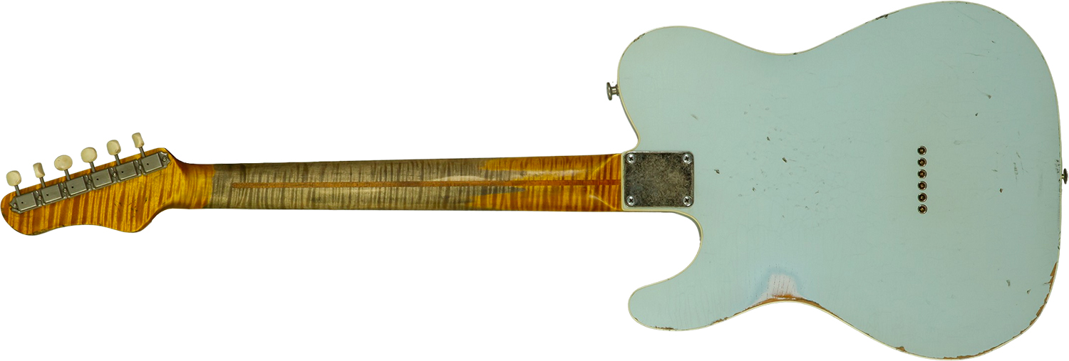 Haar Guitars Trad T  2s Lindy Fralin P90 #43675 - Aged Faded Sonic Blue - Tel shape electric guitar - Variation 2