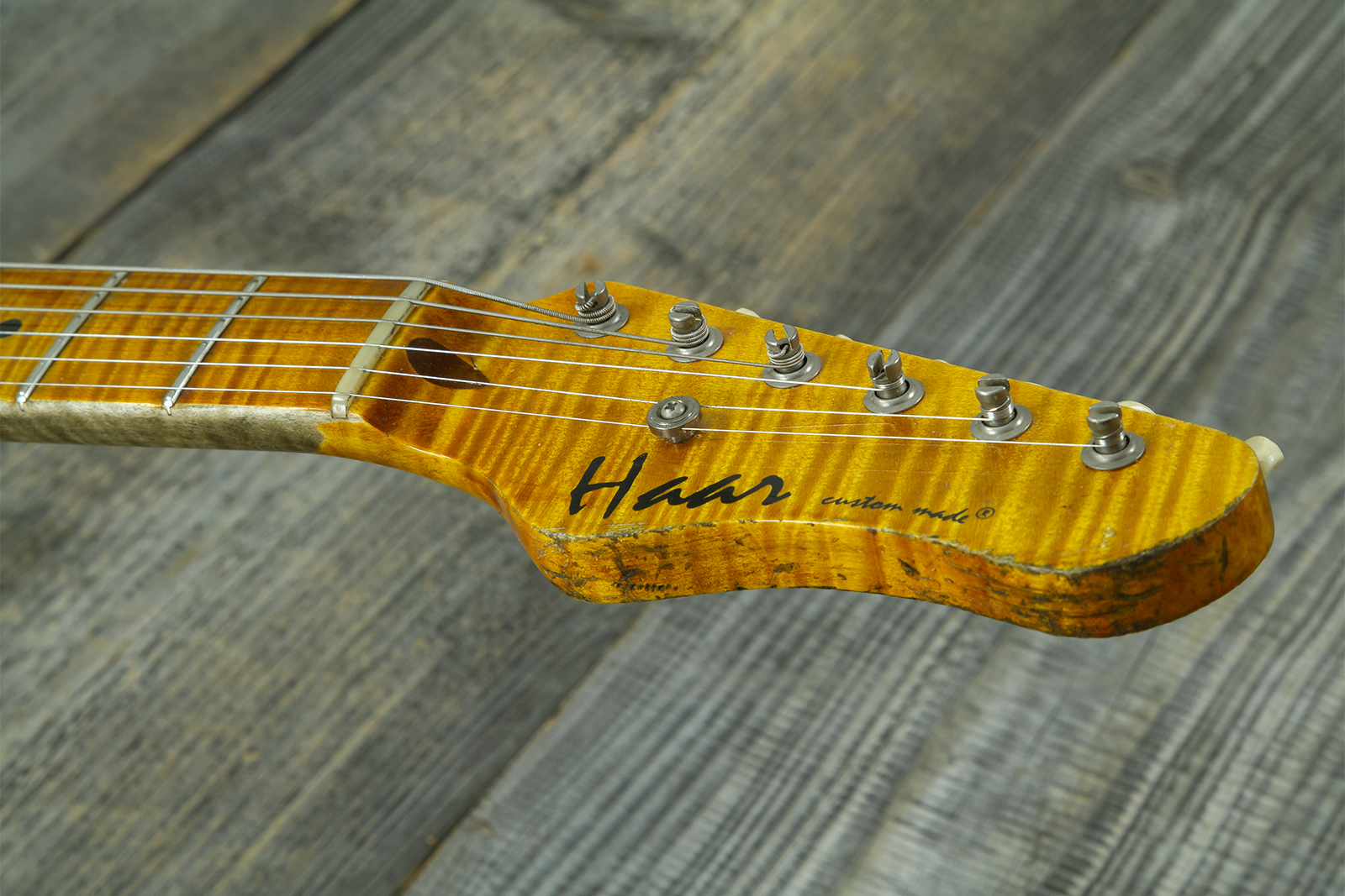 Haar Guitars Trad T  2s Lindy Fralin P90 #43675 - Aged Faded Sonic Blue - Tel shape electric guitar - Variation 8