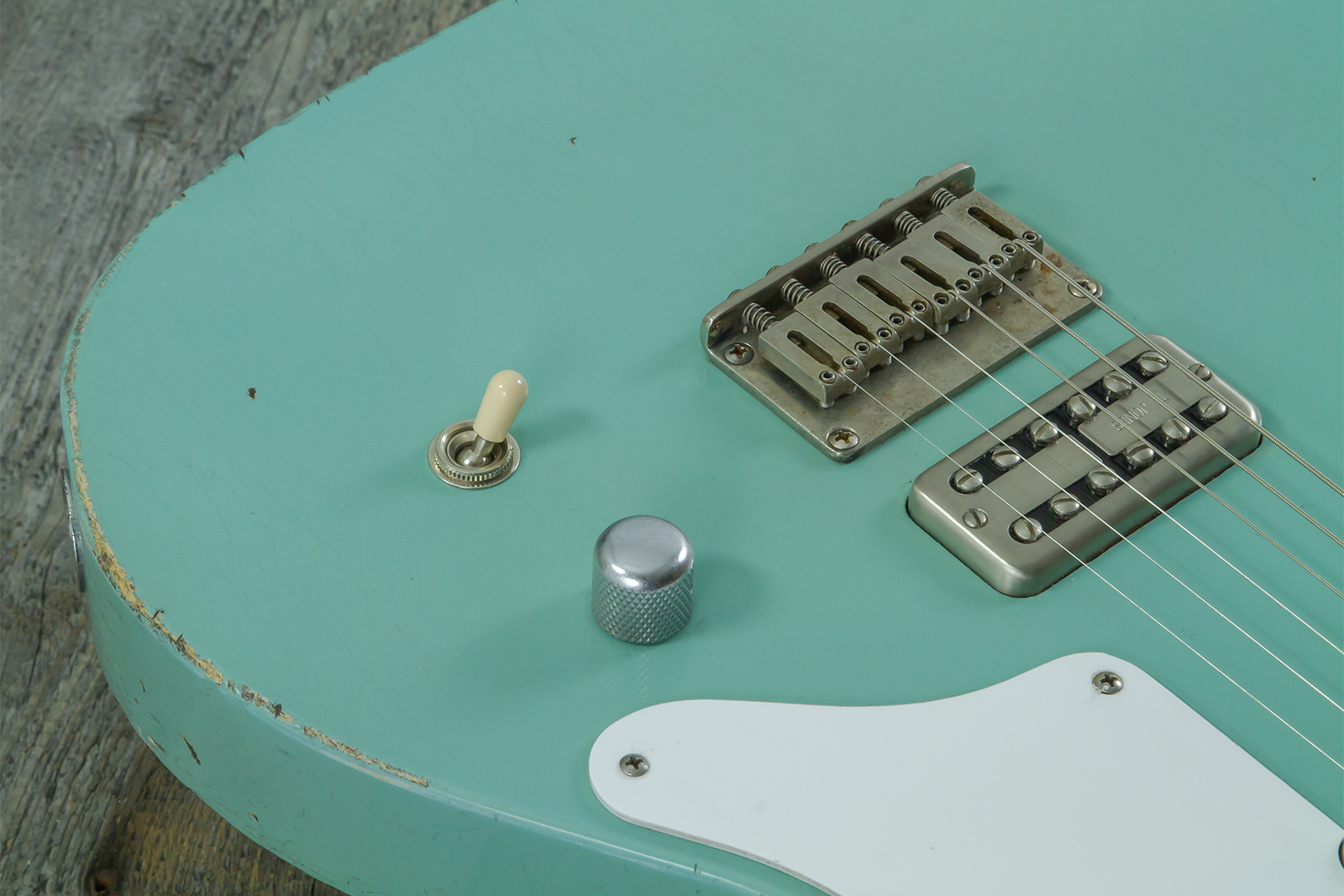 Haar Guitars Trad T Custom 2h Tv Jones Ht Rw #43519 - Aged Spring Green - Tel shape electric guitar - Variation 3