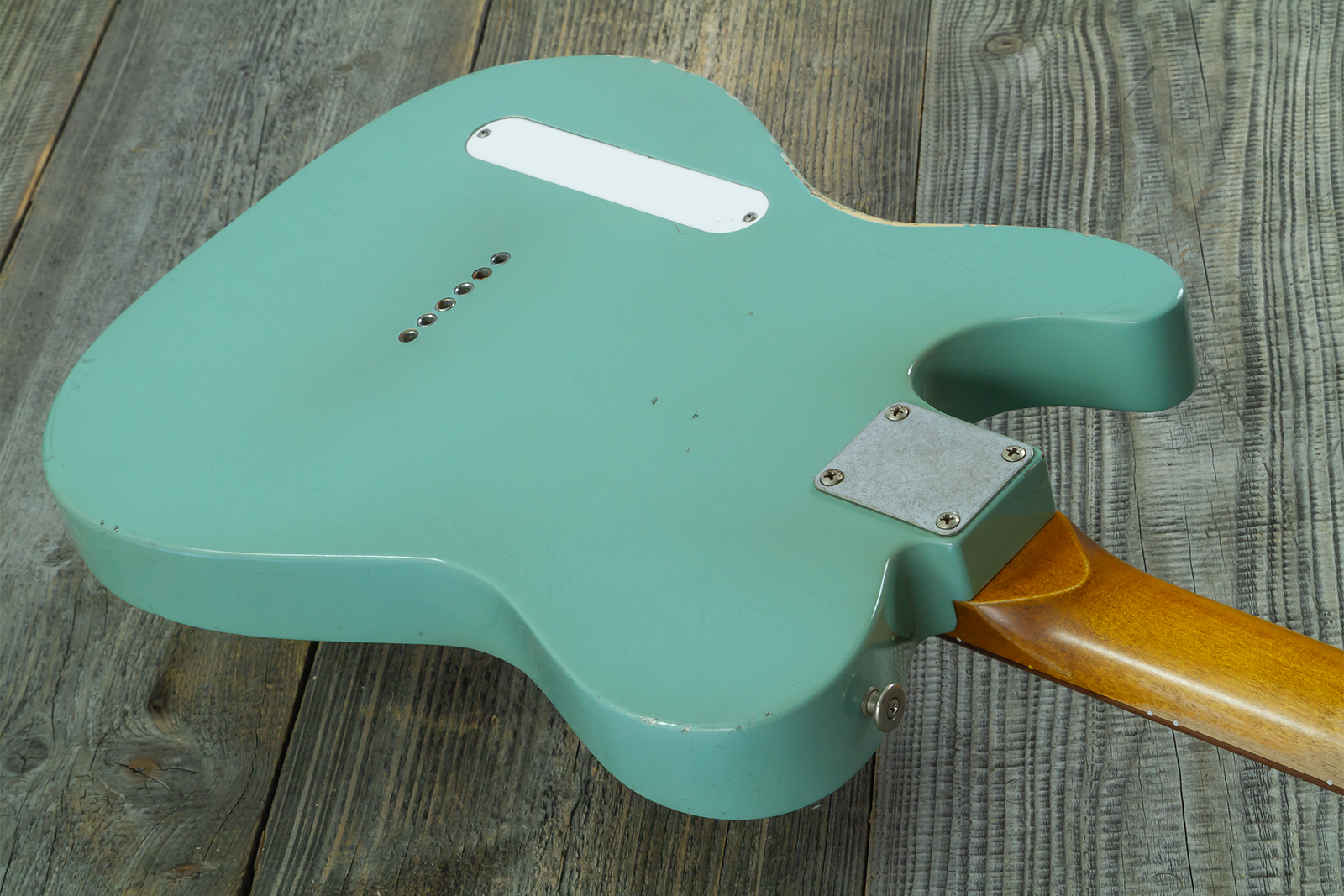 Haar Guitars Trad T Custom 2h Tv Jones Ht Rw #43519 - Aged Spring Green - Tel shape electric guitar - Variation 7