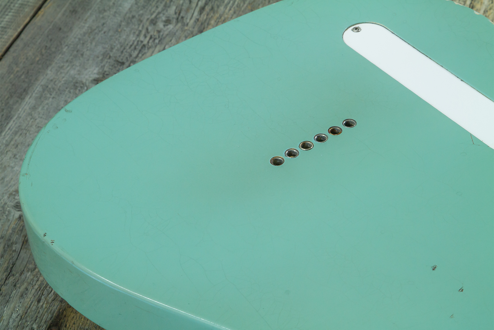 Haar Guitars Trad T Custom 2h Tv Jones Ht Rw #43519 - Aged Spring Green - Tel shape electric guitar - Variation 8