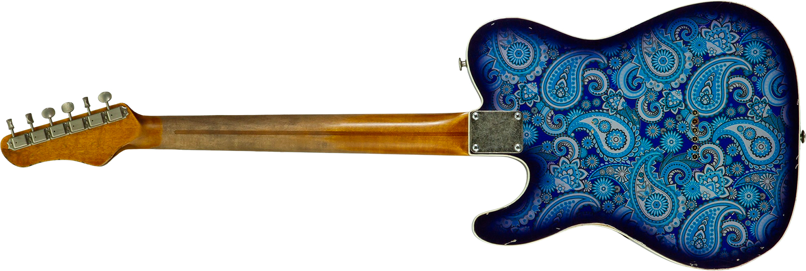 Haar Guitars Trad T Custom 2s Kloppmann. Mn  #43518 - Blue Paisley - Tel shape electric guitar - Variation 1