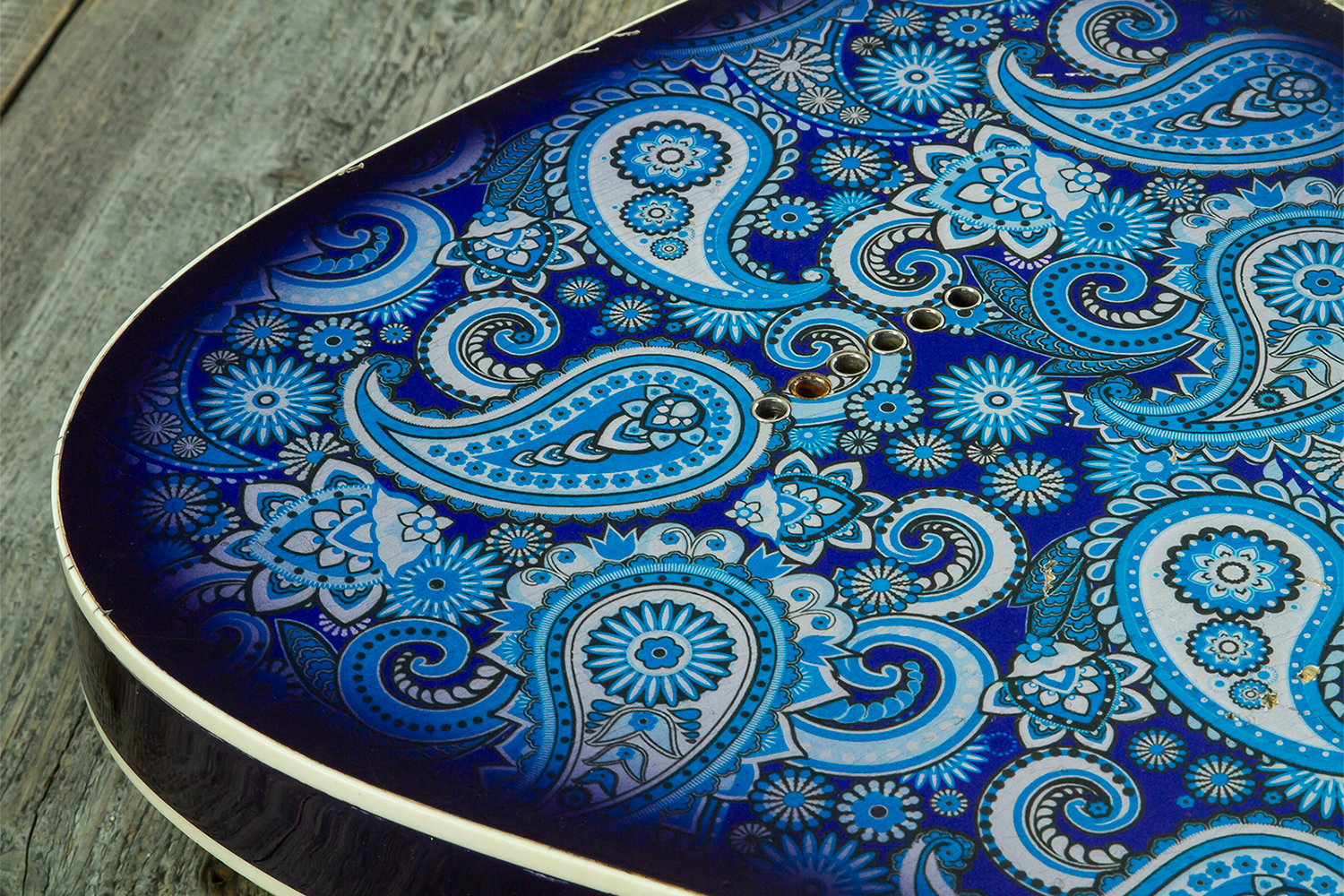 Haar Guitars Trad T Custom 2s Kloppmann. Mn  #43518 - Blue Paisley - Tel shape electric guitar - Variation 8