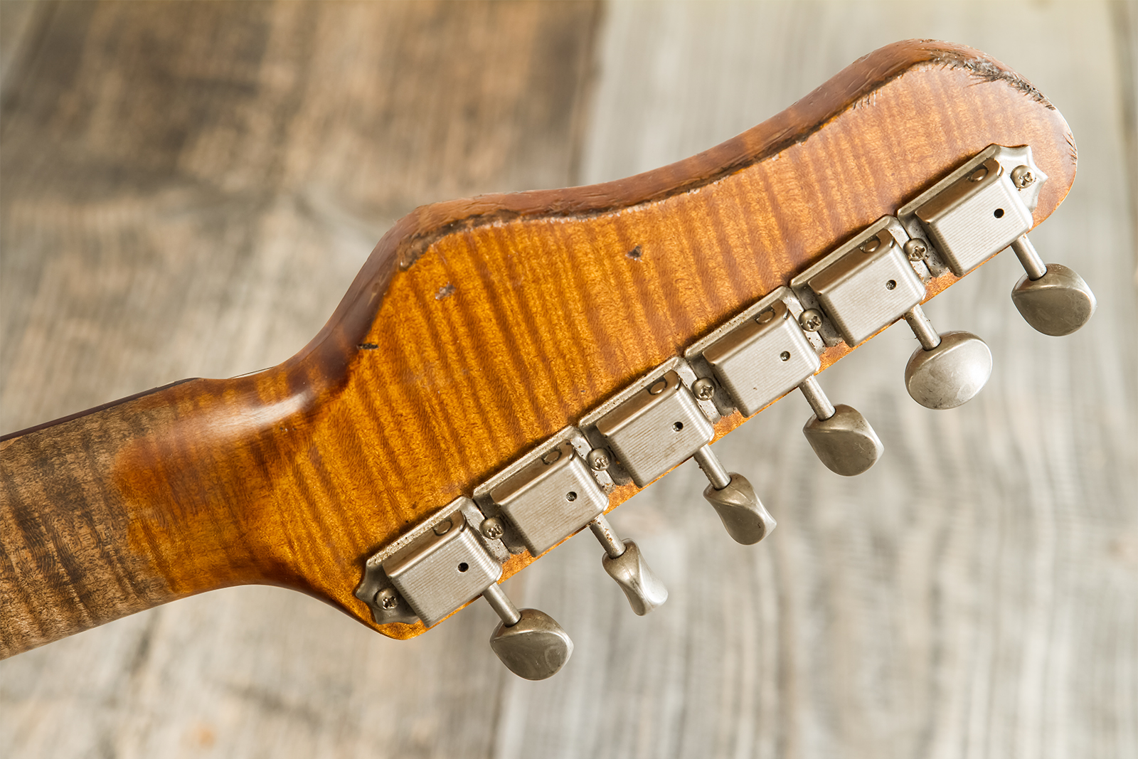Haar Guitars Trad T Custom 2s Lindy Fralin Ht Rw #42267 - Aged 2-tone Tobacco - Tel shape electric guitar - Variation 11