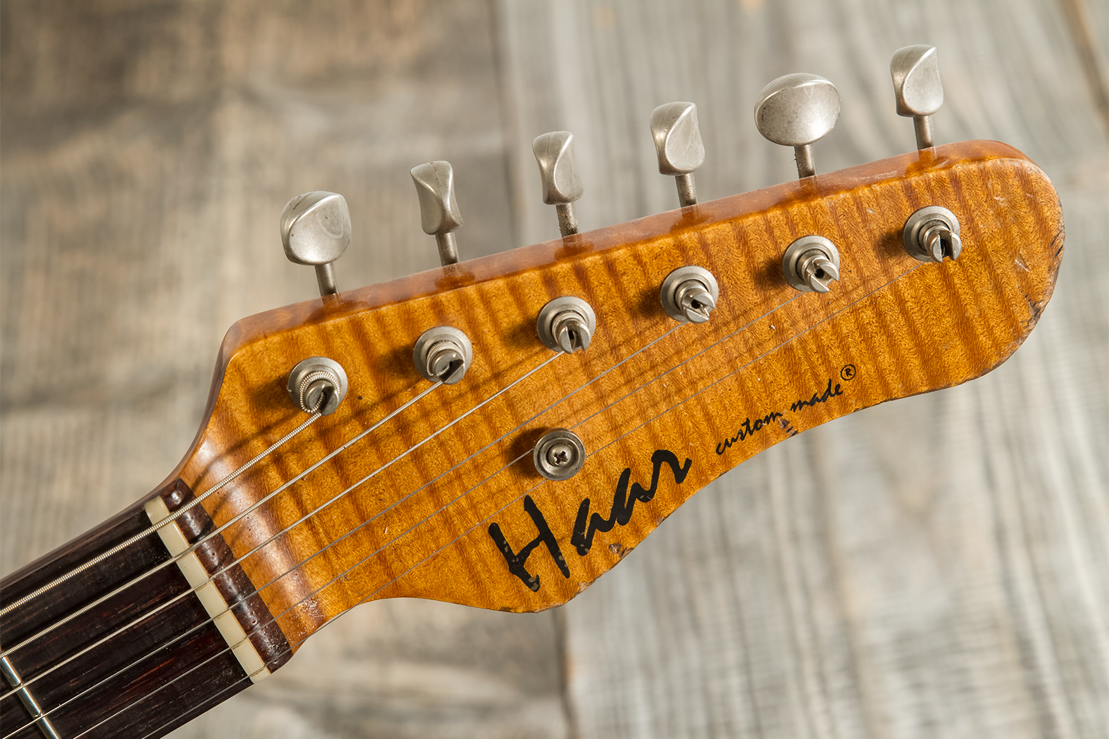 Haar Guitars Trad T Custom 2s Lindy Fralin Ht Rw #42267 - Aged 2-tone Tobacco - Tel shape electric guitar - Variation 6