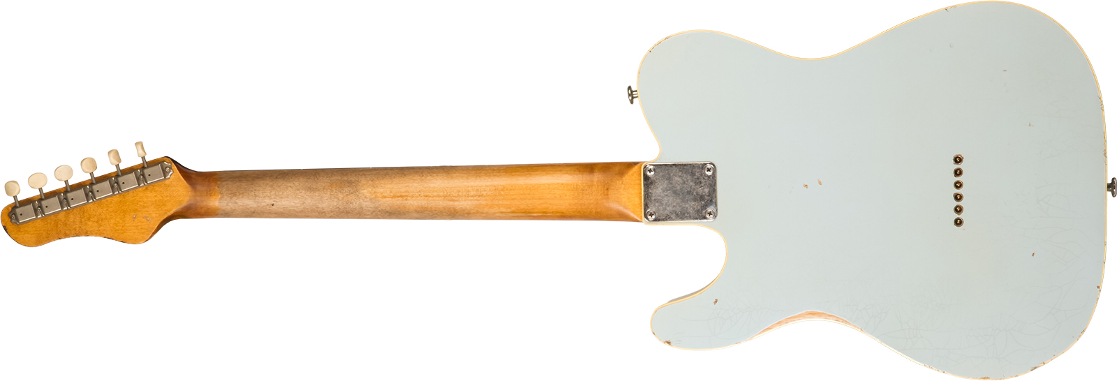 Haar Guitars Trad T Custom 2s Lindy Fralin Ht Rw #42268 - Aged Sonic Blue - Tel shape electric guitar - Variation 1