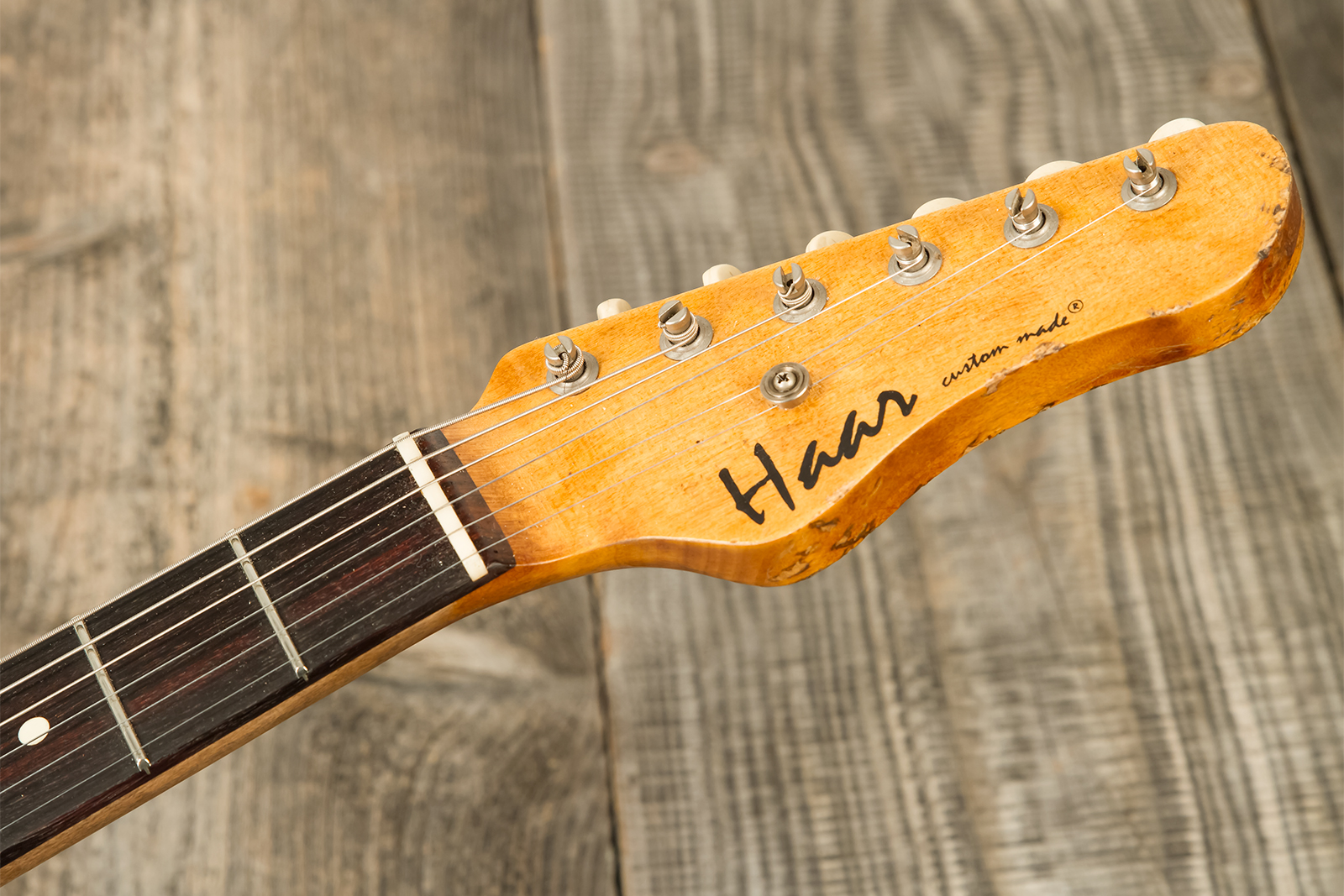 Haar Guitars Trad T Custom 2s Lindy Fralin Ht Rw #42268 - Aged Sonic Blue - Tel shape electric guitar - Variation 7