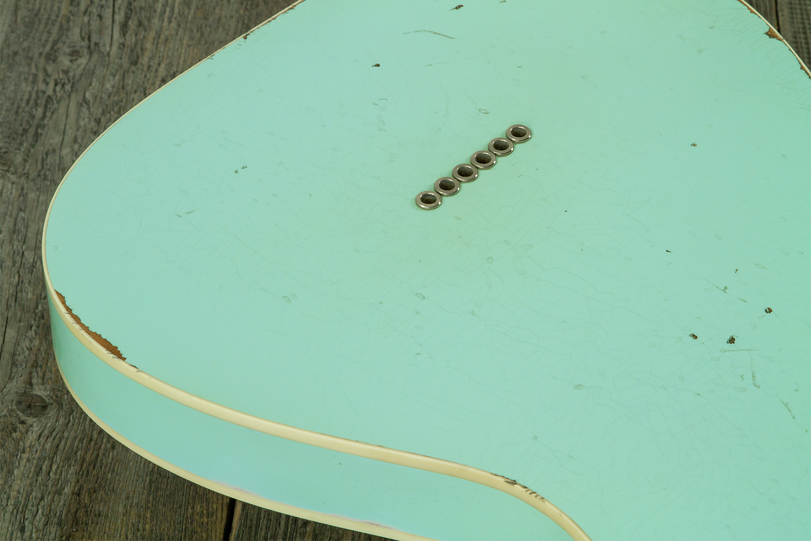 Haar Guitars Trad T Custom 2s Lindy Fralin Mn #43669 - Aged Surf Green - Tel shape electric guitar - Variation 10