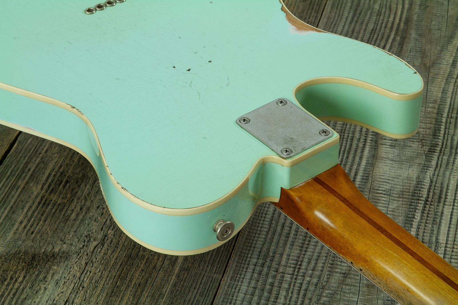 Haar Guitars Trad T Custom 2s Lindy Fralin Mn #43669 - Aged Surf Green - Tel shape electric guitar - Variation 11